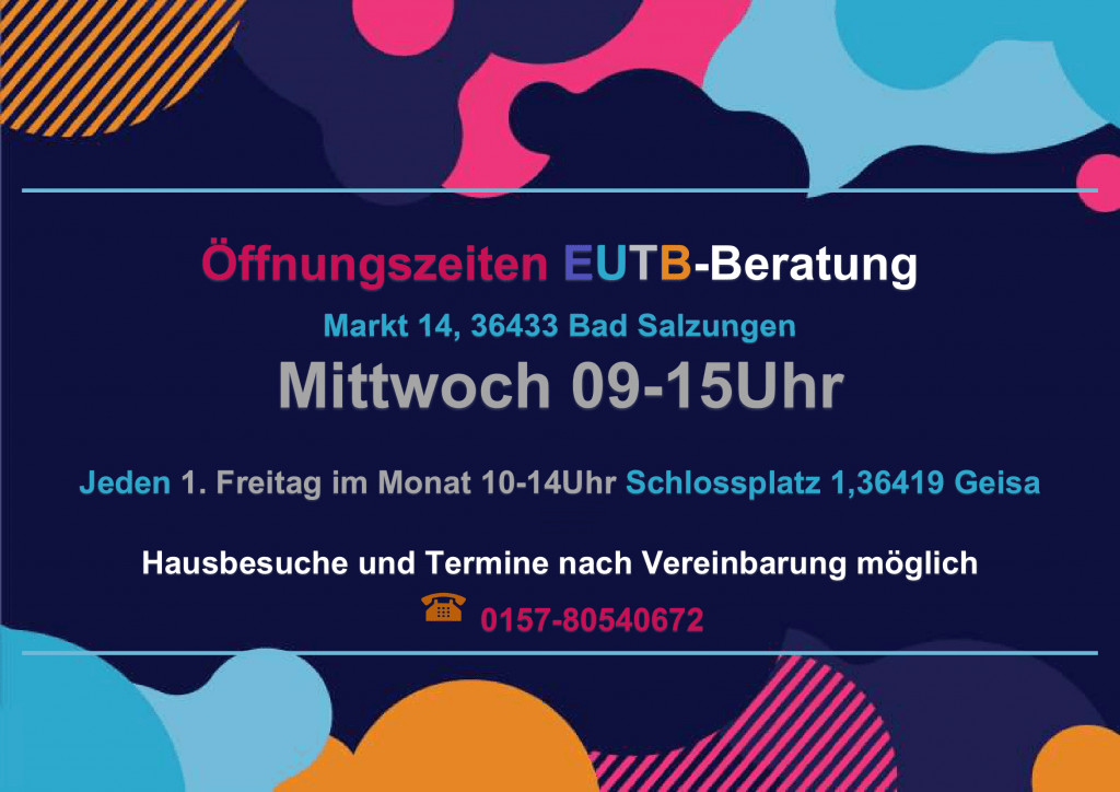 Öffnungszeiten EUTB Beratungen in Bad Salzungen